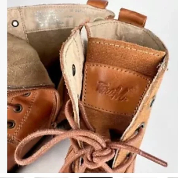 Tara M. Tan Leather Boots with Cap Toe Detailing, women’s size 8 - Picture 5 of 5